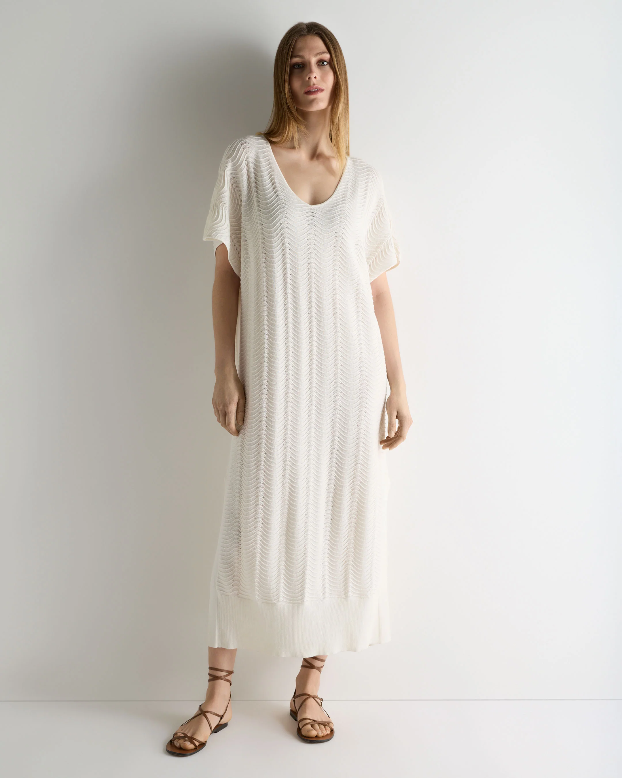 Women's Waverly Cotton Blend Dress New Ivory White
