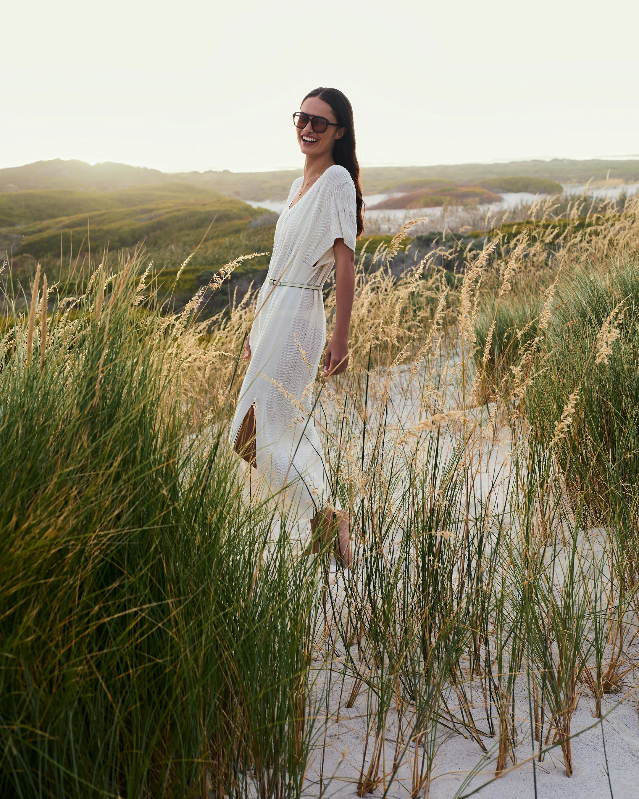 Women's Waverly Cotton Blend Dress New Ivory White - Image 6