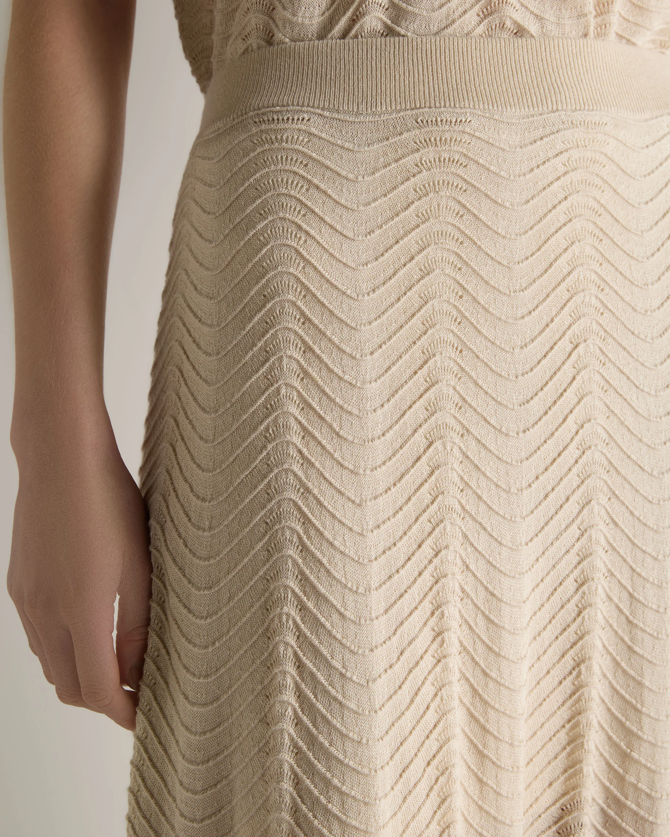 Women's Waverly Silk Cashmere Skirt Sandstone Brown - Image 5