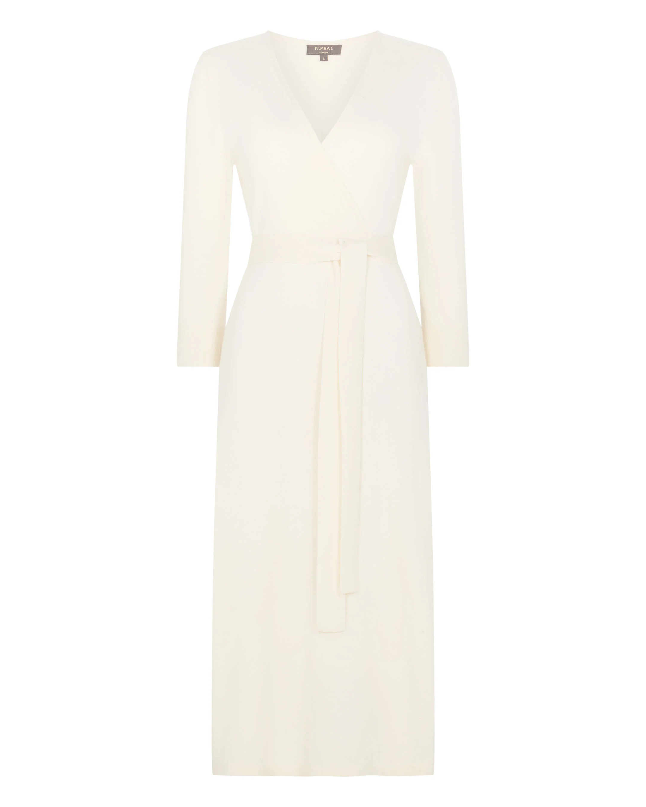 Women's Willa Wrap Cashmere Dress New Ivory White - Image 2