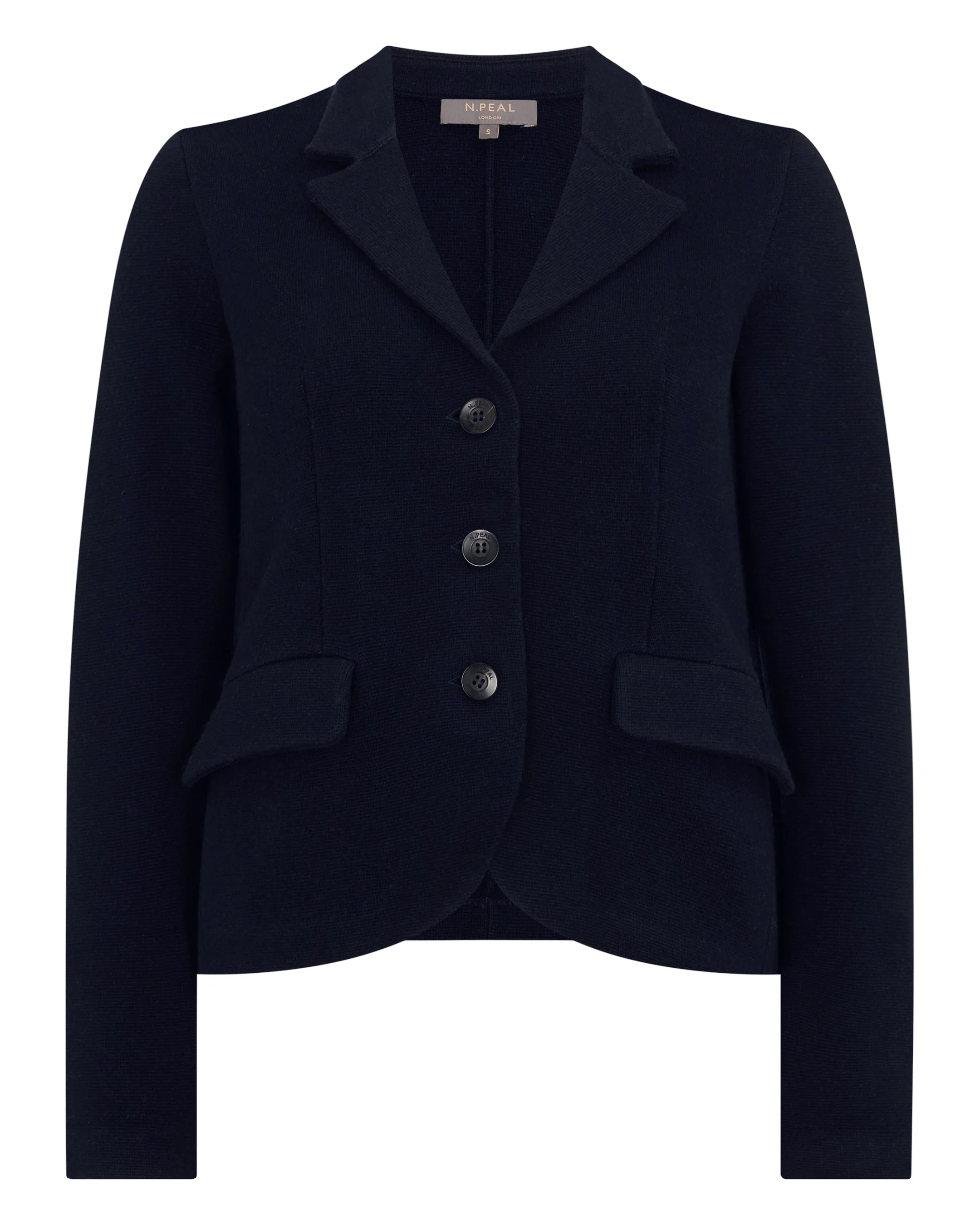 Women's Wool Cashmere Utility Blazer Navy Blue - Image 2