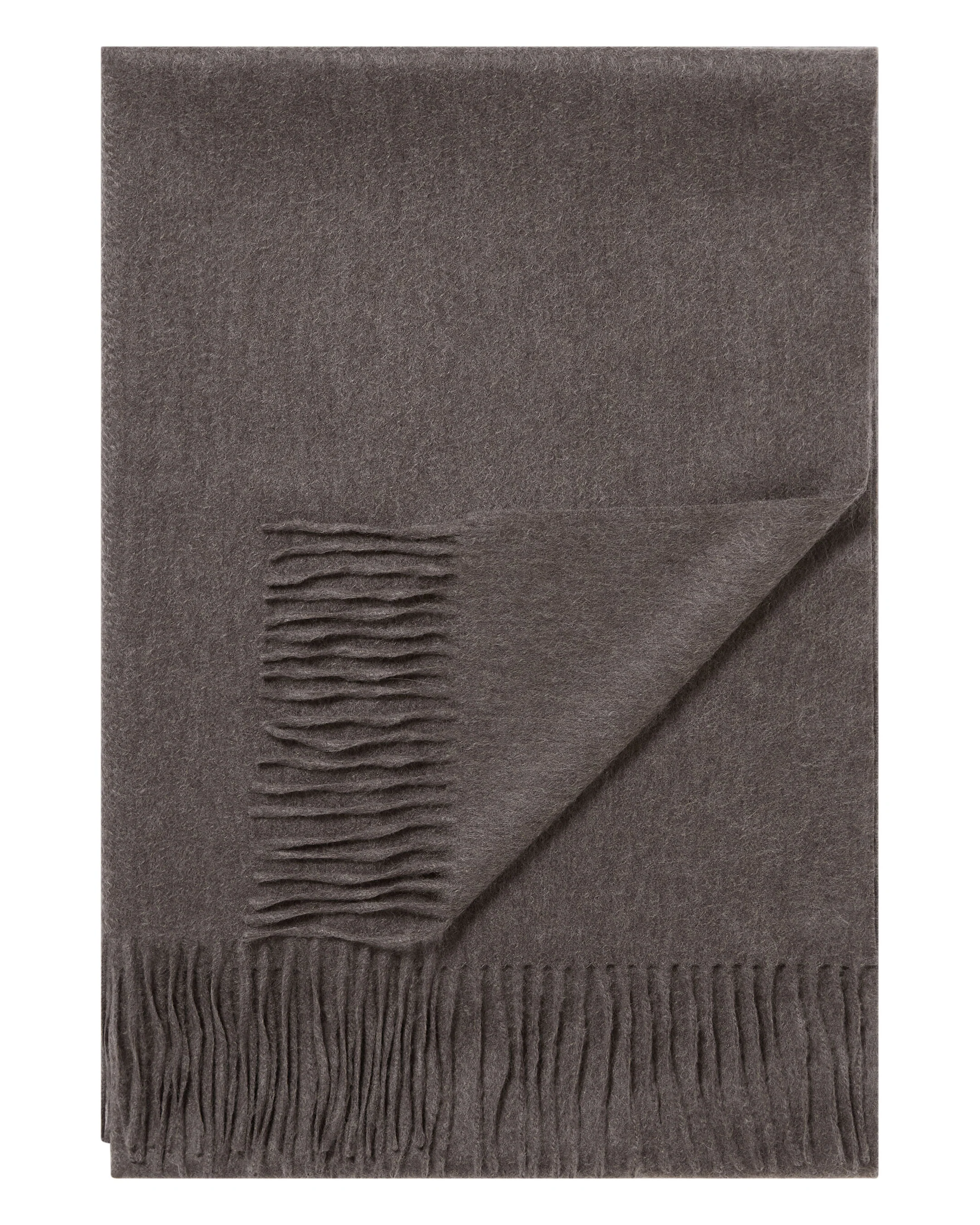 Women's Woven Cashmere Shawl Otter Brown